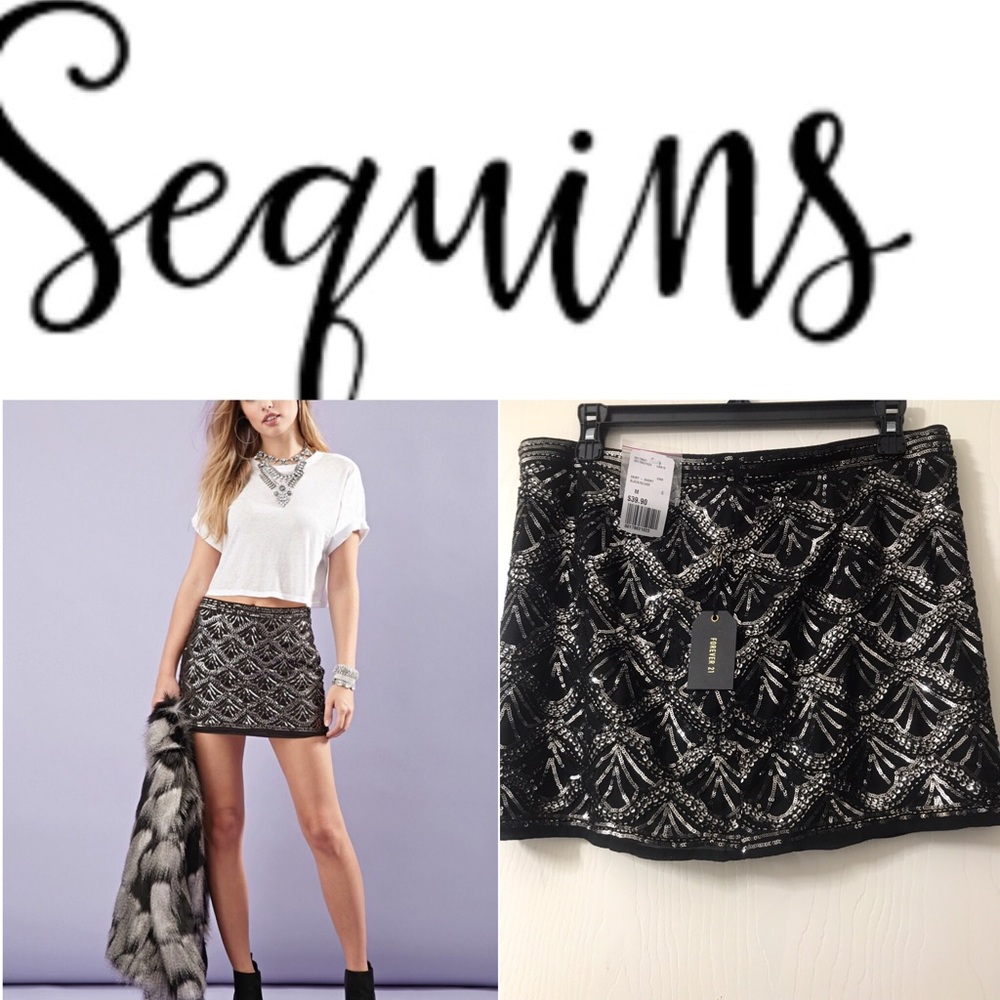 Sequin Mini Skirt